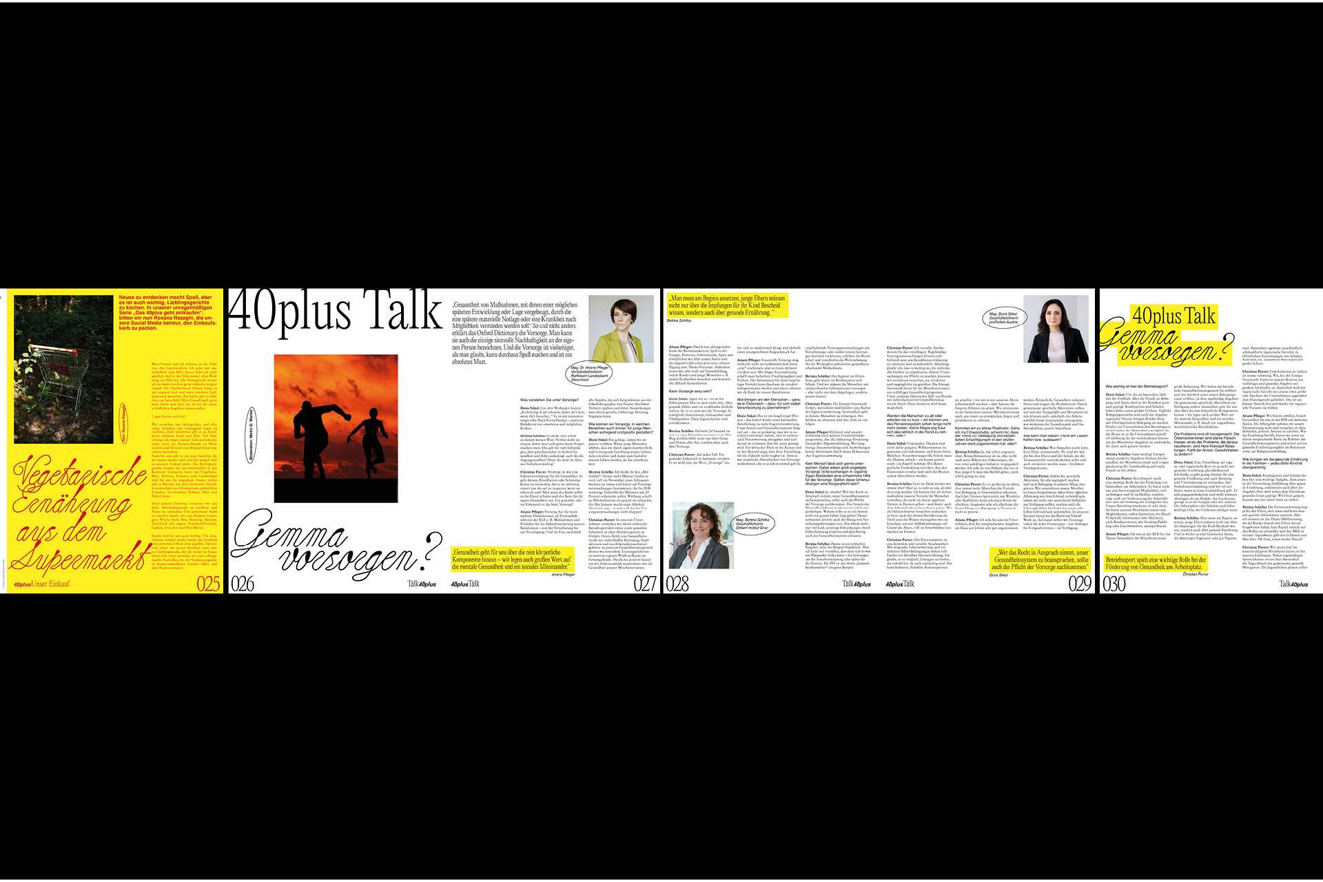 4 Magazinseiten Interviewlayout